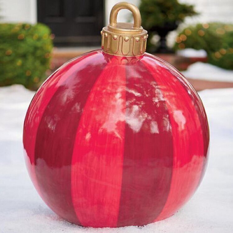 Kerst Opblaasbare Bal | Buitendecoratie | Weerbestendig PVC | 60 cm | 11 Stijlen