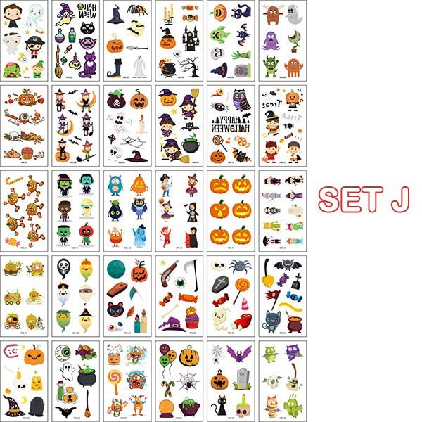 Halloween Tijdelijke Tattoo Stickers | Waterproof | Realistisch & Veilig