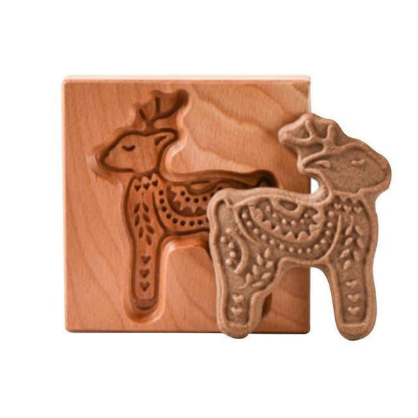 Houten Koekjesvorm | Uitsteker & Stempel | Beukenhout | Diverse Dierenmotieven