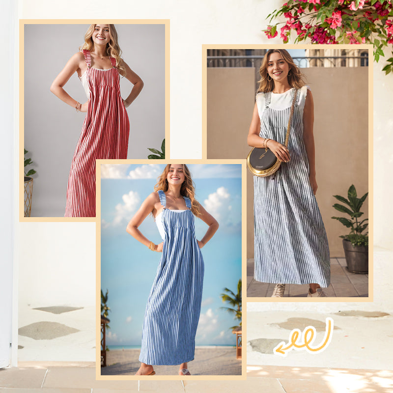 Leah™ Zomer Gestreepte Jurk