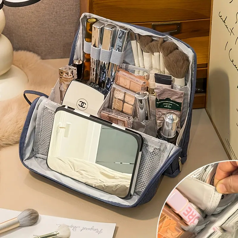 Make-up Organizer Tas | Reistas met Compartimenten | Waterdicht Nylon | 23x7x20 cm