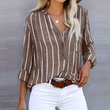 Jantien - Modieuze Gestreepte Damesblouse
