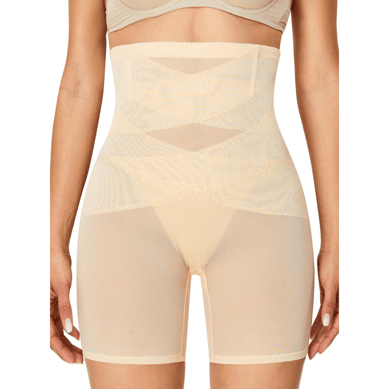 Women’s High-Waisted Shapewear Shorts | Cross Compression | Booty Lift | Smooth Fit