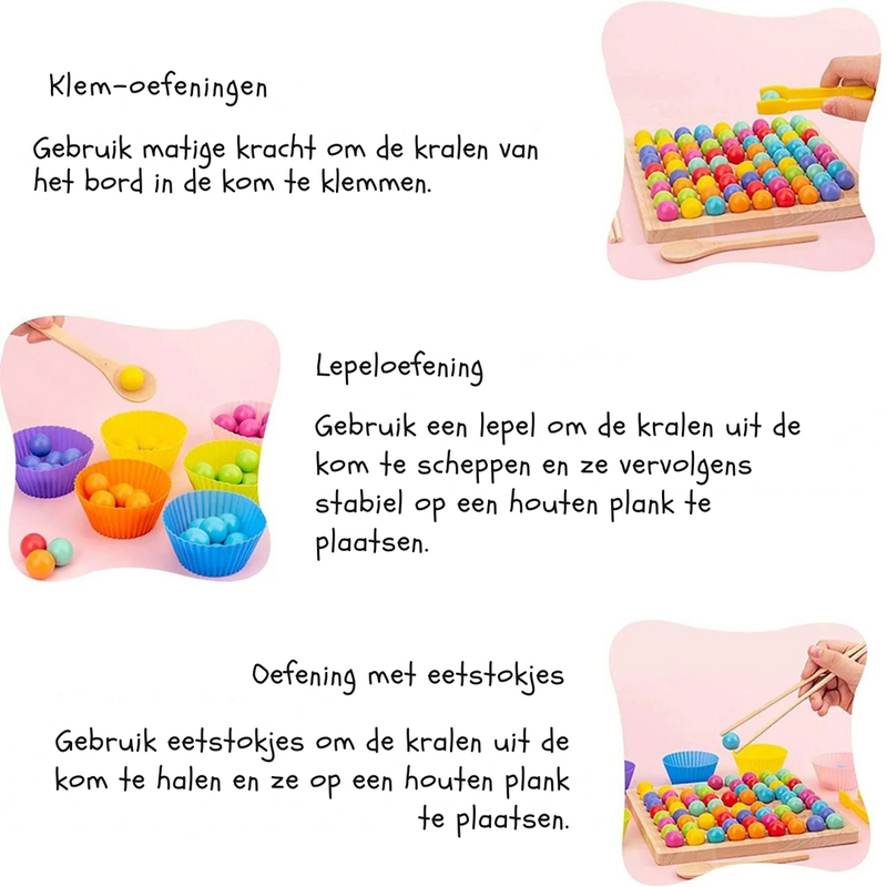 HoutenKralen™ Leuke Vaardigheid-Bouw Speelgoed