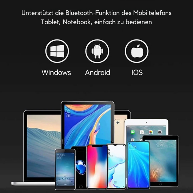 Mini Bluetooth Toetsenbord | Compact, Opvouwbaar & Draagbaar | Inclusief Touchpad