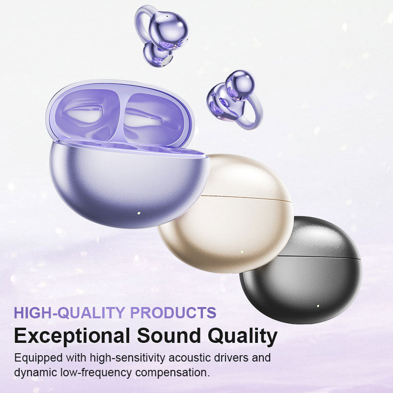 Bluetooth Oorklem Oordopjes | Draadloos | HiFi Geluid | Open-Ear Ontwerp