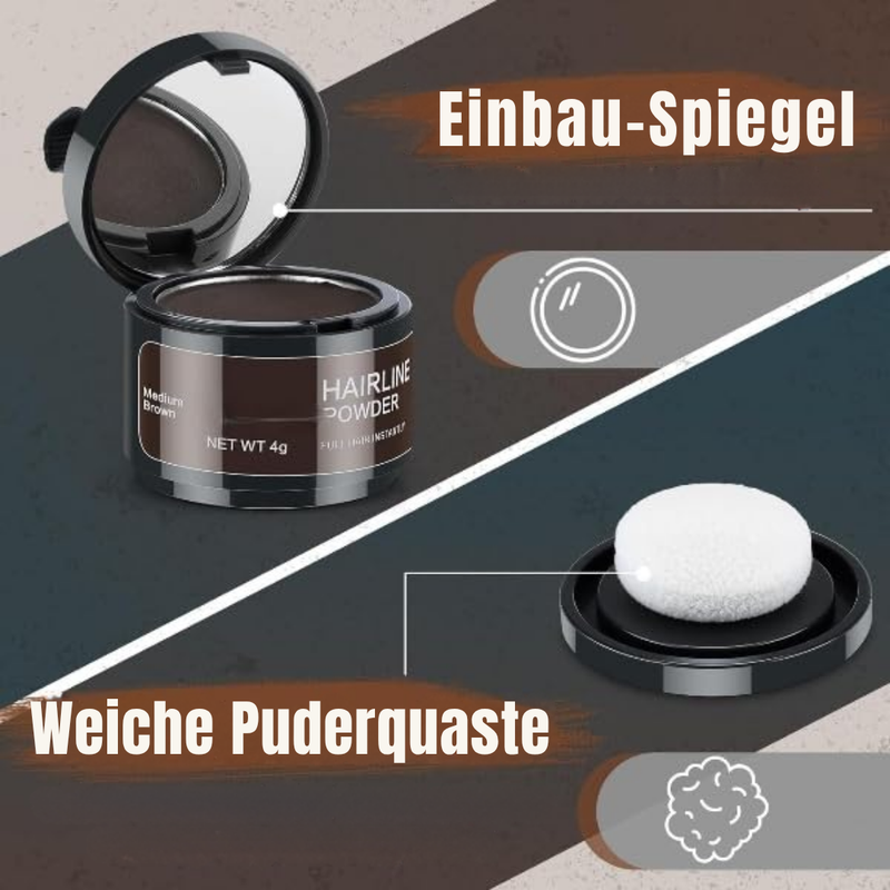 Haarpoeder voor Dekkende Haarlijn & Wenkbrauwen | Waterproof & Langhoudend | Compact Reisset 4 g
