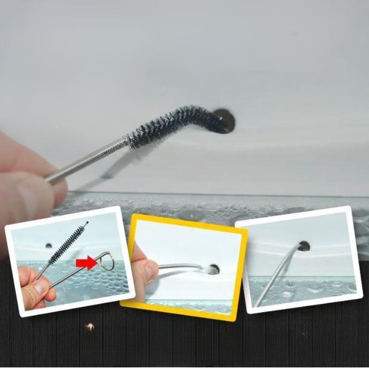 Reinigingsset voor koelkast & afvoer | Flexibele borstel & spuitfles | Hygiënische diepe reiniging