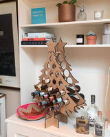Adventskalender Kerstboom | Houten DIY Bier- & Wijnhouder | 40 cm