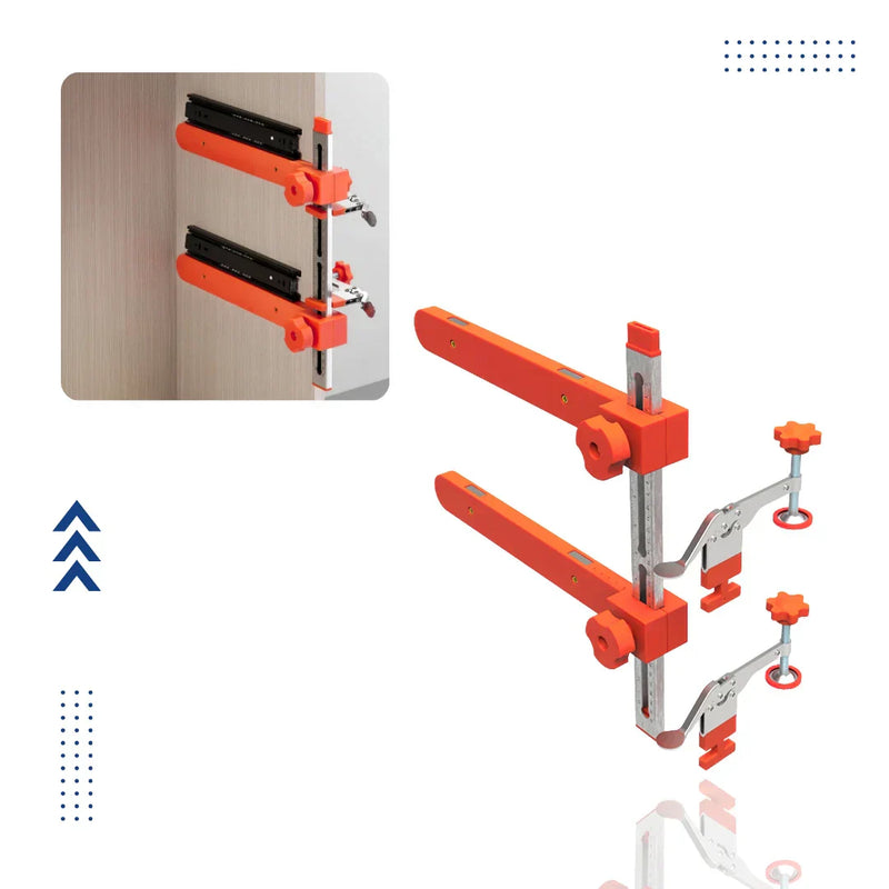 RailLijn™ | Professionele Ladegeleider Installatiemal | Laser Gegraveerde Liniaal & Magnetische Klem | RVS & ABS