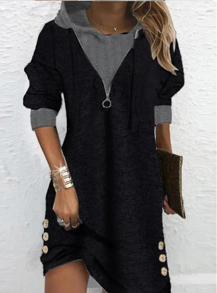 Gwen | Elegante breicomfort dames overhemdjurk