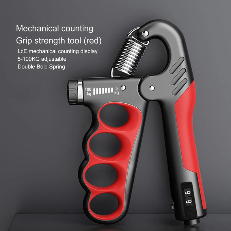 Handknijper met Teller | Verstelbare Weerstand 5–100KG | GripCore™
