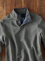 Heren Casual Overhemd | Losse Pasvorm | Opstaande Kraag | Lange Mouw