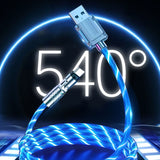 Oplaadkabel met 540° Rotatie | Snel Opladen | LED Licht Effect