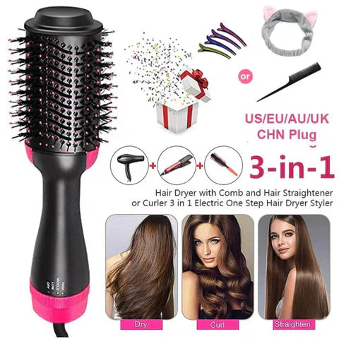 MultiStyle™ 3-in-1 Haarbürste voor Eenvoudig Stylen en Kammen