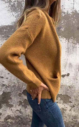 Dames Gebreide Trui | Lichtgewicht & Warm | Ronde Hals | Lange Mouw | Grote Maten S–5XL