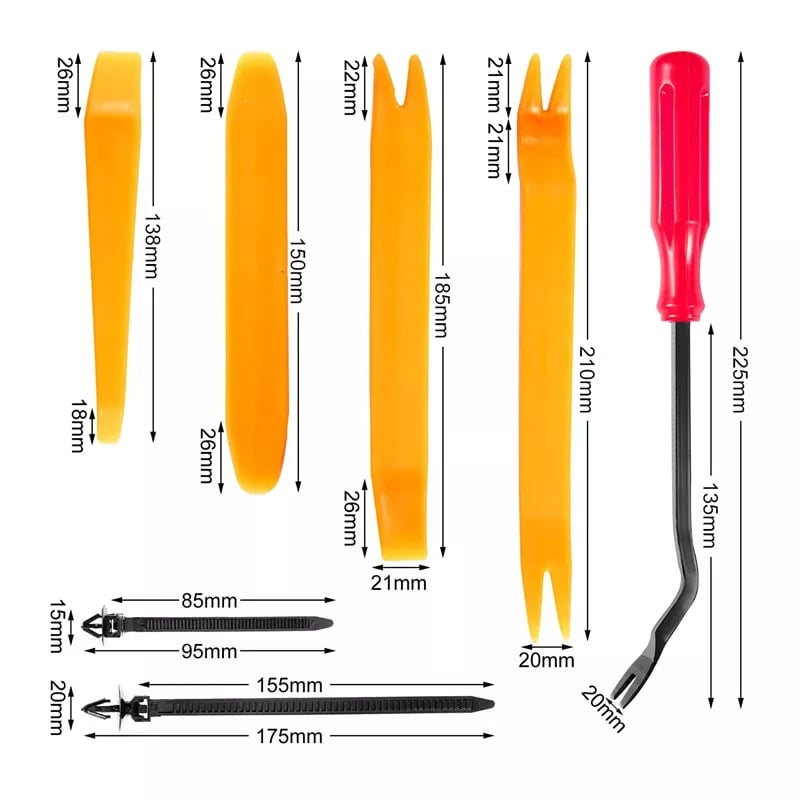 Auto Retainer Clips Set | 725-delig met Verwijdertool | Universele Pasvorm | PP Kunststof