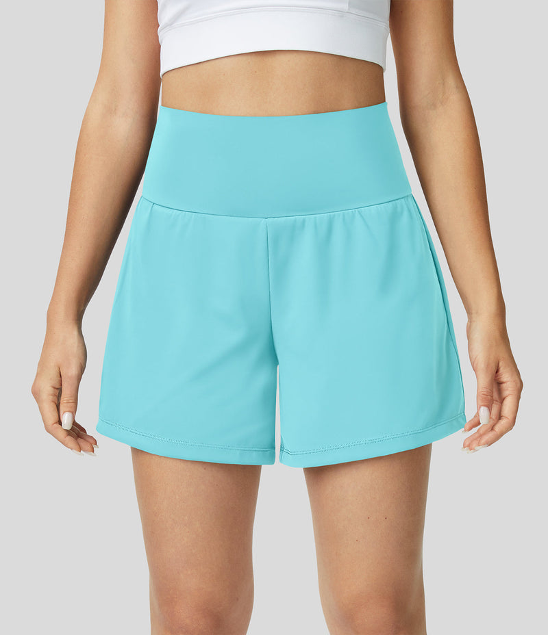 FlexiYoga™ 2-in-1 yogashort met hoge taille