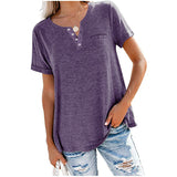 Lotte™ Blouse Met Korte Mouwen en V-hals