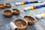 Miniatuur Huisje Cadeau | Handgemaakt uit Walnootschelp | Met Verlichting & Cadeauverpakking