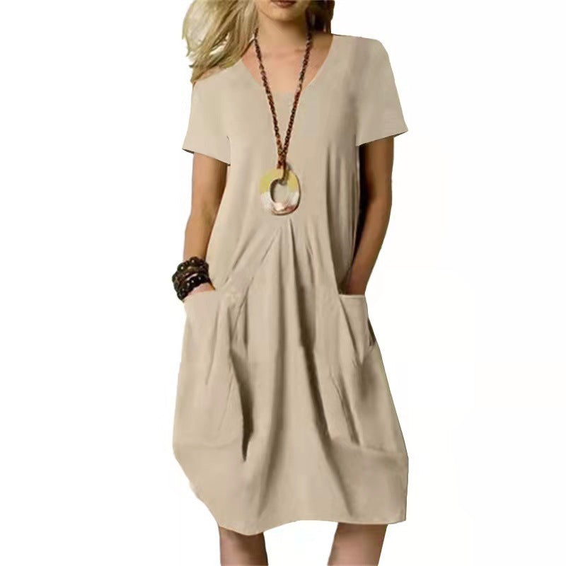 Carly - Summer Solid Color Loose Fit Dress
