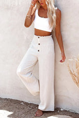 Florence™ Broek met hoge taille en smokwerk