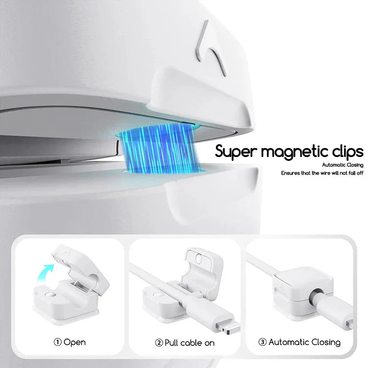 Magnetische Kabel Organizer | Zelfklevende Kabelhouder | Bureau & Auto | 5 Sleuven