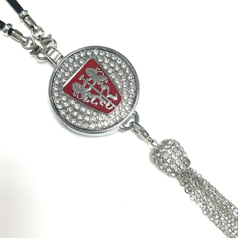 Auto-logo parfumhanger | Kristal & zinklegering | Sprankelende decoratie & cadeau-idee