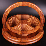 Houten Fruitschaal | Handgesneden Design | Ambachtelijk Hout | Duurzaam & Uniek