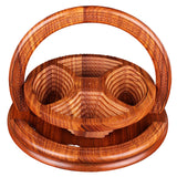 Houten Fruitschaal | Handgesneden Design | Ambachtelijk Hout | Duurzaam & Uniek