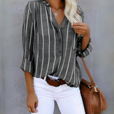 Jantien - Modieuze Gestreepte Damesblouse