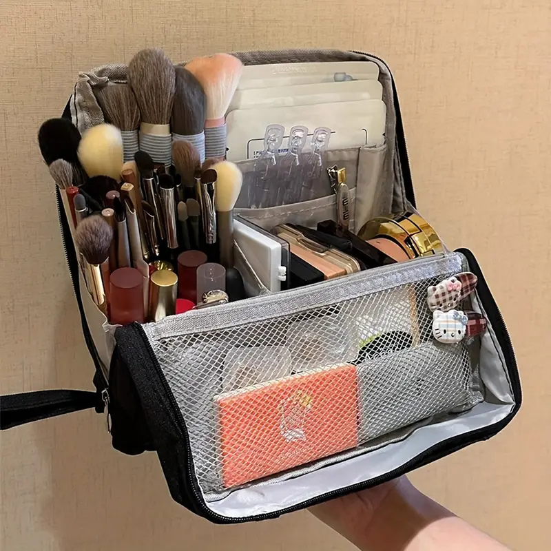 Make-up Organizer Tas | Reistas met Compartimenten | Waterdicht Nylon | 23x7x20 cm