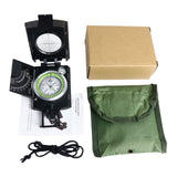 Militaire Kompas | Waterdicht | Clinometer & 360° Richtingschaal | Aluminium Legergroen