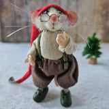 Kerst Ornament | Handgemaakte Viltmuis | Duurzaam & Decoratief