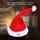 Kerstman Hoed | Zingend & Dansend | Beweegbaar met Muziek | Rood Pluche | 45 cm