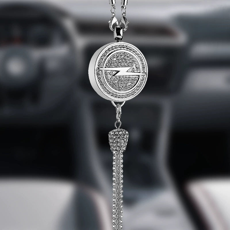 Auto-logo parfumhanger | Kristal & zinklegering | Sprankelende decoratie & cadeau-idee