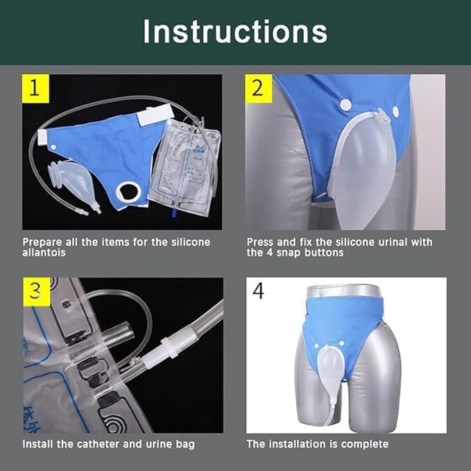 Urine Verzamelzak | Discreet & Comfortabel | Siliconen Receiver | Hoge Capaciteit