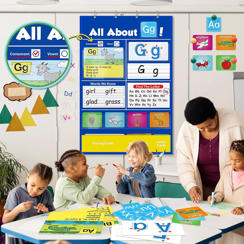 ABCWijzer™ Interactieve Leerposter | Educatief Speelplezier | Letters, Cijfers & Dieren Geluiden