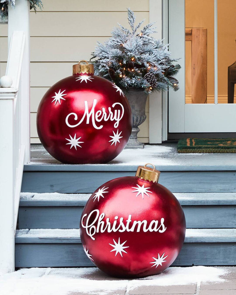Kerst Opblaasbare Bal | Buitendecoratie | Weerbestendig PVC | 60 cm | 11 Stijlen