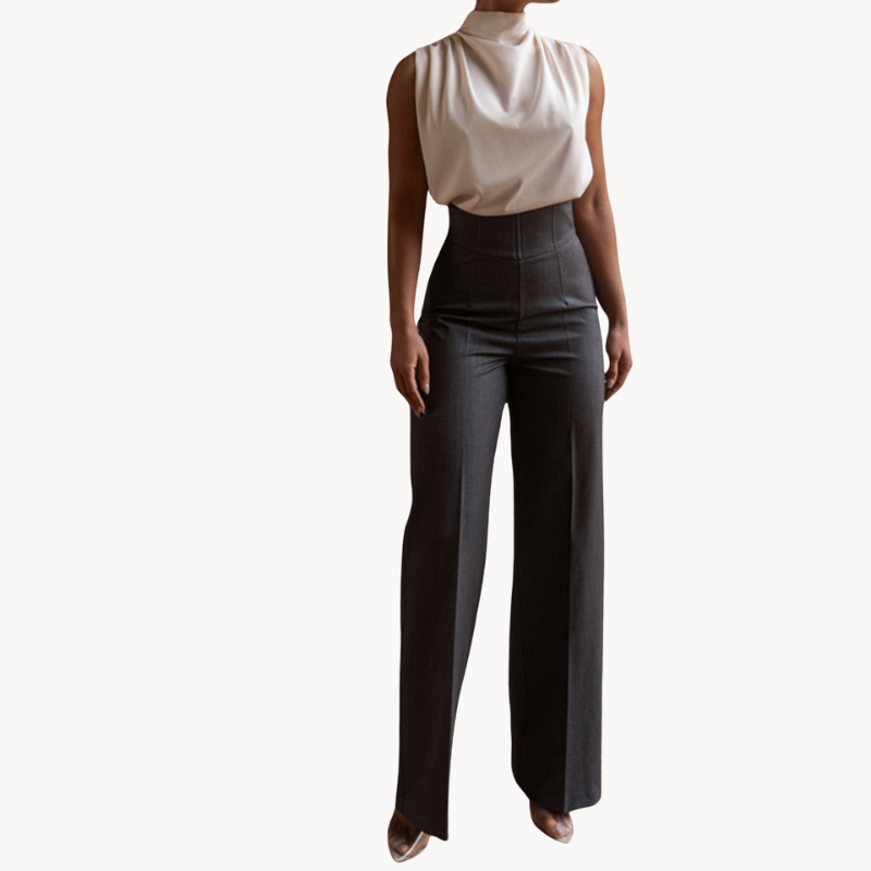 Nila | Slanke meisjes high-waisted broek
