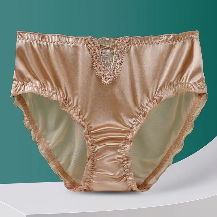 SatijnLuxe™ Naadloze Kant Onderbroeken