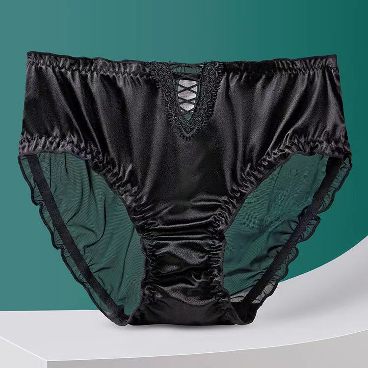 SatijnLuxe™ Naadloze Kant Onderbroeken