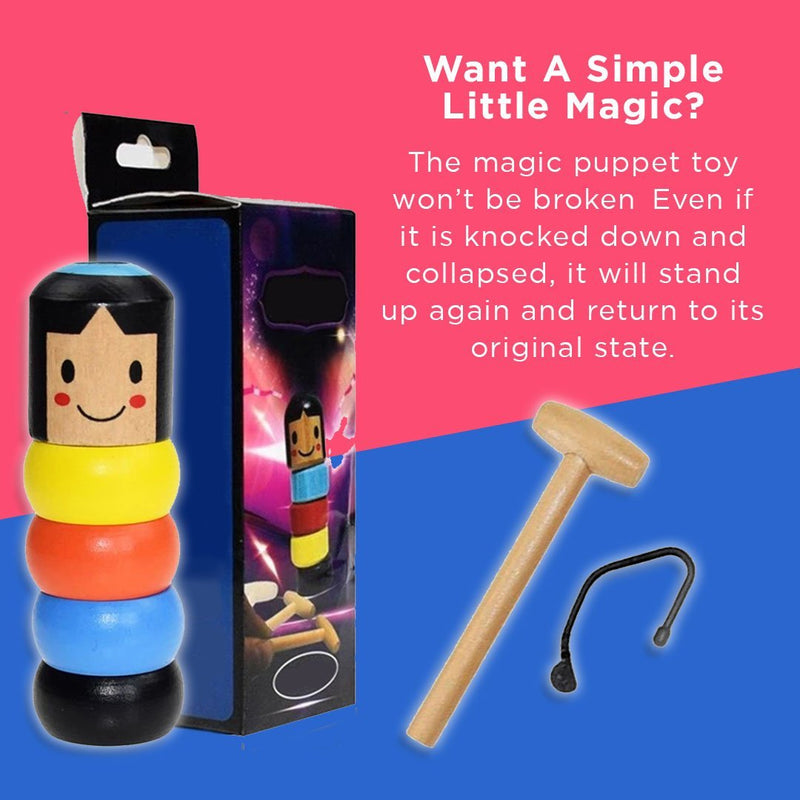 Magische Houten Speelgoedpop | Onbreekbaar Ontwerp | Creatieve Goocheltruc