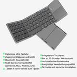 Mini Bluetooth Toetsenbord | Compact, Opvouwbaar & Draagbaar | Inclusief Touchpad