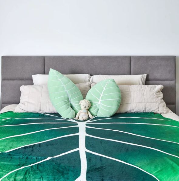 VliesBlad™ Fleece Deken met Bladontwerp