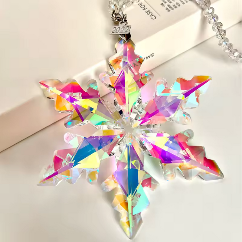 Kerst Ornament | Handgeslepen K9 Kristal | Hangend Decoratie Ornament 10,4×8,4 cm