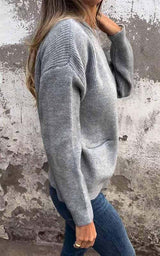 Dames Gebreide Trui | Lichtgewicht & Warm | Ronde Hals | Lange Mouw | Grote Maten S–5XL