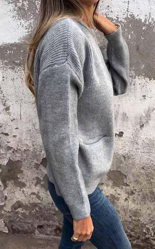 Dames Gebreide Trui | Lichtgewicht & Warm | Ronde Hals | Lange Mouw | Grote Maten S–5XL
