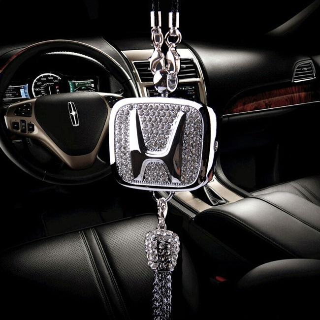 Auto-logo parfumhanger | Kristal & zinklegering | Sprankelende decoratie & cadeau-idee
