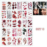 Halloween Tijdelijke Tattoo Stickers | Waterproof | Realistisch & Veilig